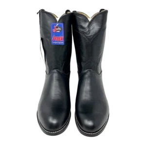 Neu ohne Karton Justin Stiefel Herren Westernstiefel schwarz Größe 12 3E - Bild 1 von 10