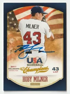 Hoby Milner Signed 2013 Panini USA Champions Card #121 Auto Baseball COA - Picture 1 of 1