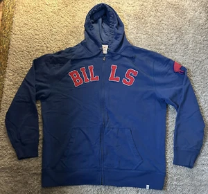 Rare VINTAGE-Style AUTHENTIC Heavy BUFFALO BILLS Blue THROWBACK AFL JACKET 2XL - Picture 1 of 4