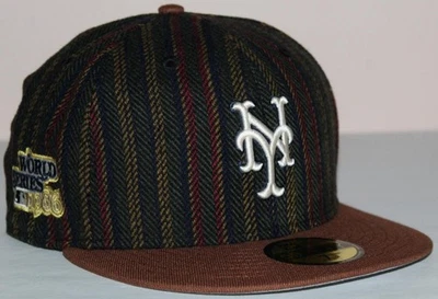 NEW YORK METS Cap NEW ERA 59FIFTY Fitted Hat HERRINGBONE TWEED 1986 WS 7 1/2 *7A - Image 1 of 4