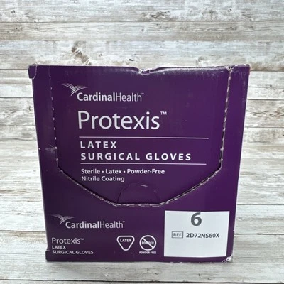 Luvas cirúrgicas de látex Protexis estéreis saúde cardinal 1 caixa tamanho: 6 *veja data* - Imagem 1 de 4
