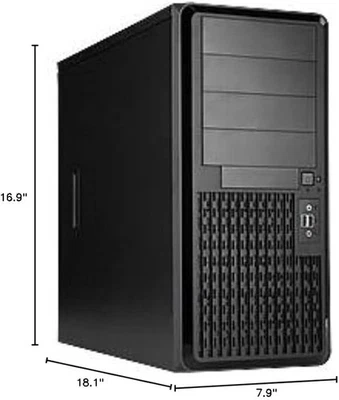 In-Win PE689.U3 ATX Mid Tower Case – 4/1/5 Bays USB 3.0 Audio No PSU Black - Image 1 of 4