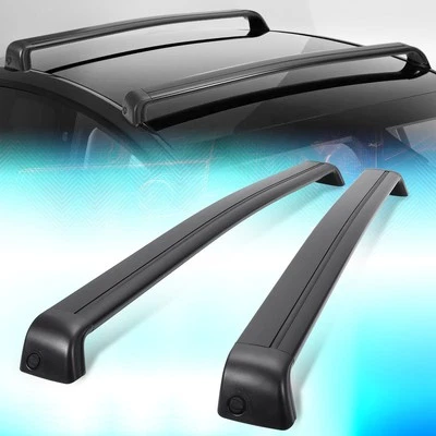 Suporte de carga barras transversais trilho teto alumínio preto Tesla Y 2020-2024 - Imagem 1 de 4