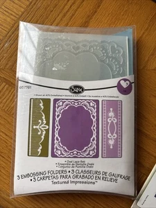 Sizzix Oval Lace Emboss 3-pk embossing folder set #657761 New - Picture 1 of 2