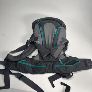 Infantino Ergonomic Baby Carrier Grey Teal Adjustable Multi Position Support - Picture 1 of 9