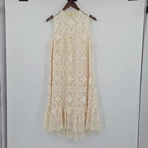 Erin Fetherston Doily Lace Mara Dress Ivory Size 14 - Picture 1 of 8