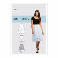 SIMPLICITY Schnittmuster ~ 9123 Damenröcke für Damen, 6-8-10-12-14