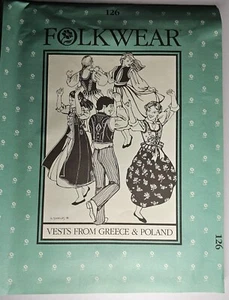 Gilet Folkwear Dalla Grecia E Polonia 126 Uomo/Donna VINTAGE 1982 mai usato-F3  - Foto 1 di 3