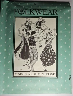 Folkwear Vest From Greece And Poland 126 Men/Women VINTAGE 1982 Unused-F3  - Image 1 of 3