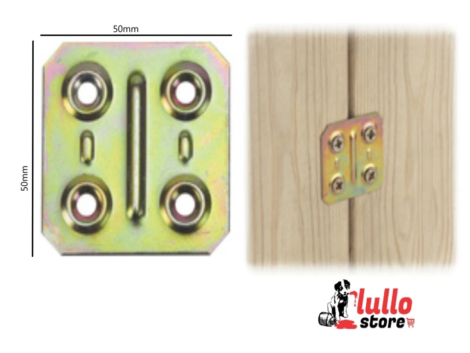 PIASTRA ANGOLARE ACCIAIO TROPICALIZZATO 50X50 GIUNZIONE PER PANNELLI E GRIGLIATI - Immagine 1 di 1