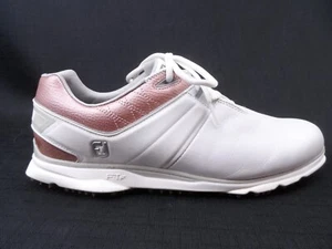 FootJoy Pro/SL 98140 White/Rose Gold Women Spikeless Golf Shoes Size 11 M - Picture 1 of 9