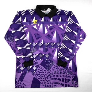 Vintage Fiorentina GK Shirt XL Purple Lotto 90s Goalkeeper Long Sleeve Italy - Picture 1 of 10