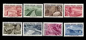 Albania Industries Textile, Power Plant, Canal #491 - 498 Mint NH Complete 1953 - Picture 1 of 1