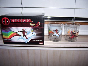 Deadpool Club Merc Deadpool Juice Glass Set Loot Crate Exclusive - Picture 1 of 18
