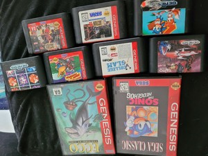 Sega Genesis Game Lot (Sonic & Ecco with original cases)
