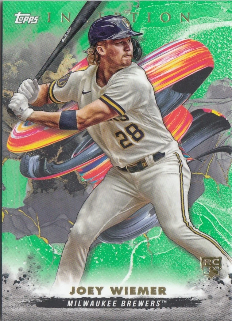 JOEY WIEMER TOPPS INCEPTION ROOKIE GREEN RC MILWAUKEE BREWERS #112 2023 23