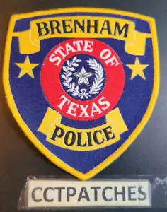 RARO PARCHE DE HOMBRO BRENHAM, POLICÍA DE TEXAS (NAILON) TX - Imagen 1 de 2