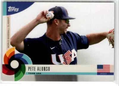 2023 Topps World Baseball Classic Global Stars Base Pete Alonso #7 USA - Image 1 of 2