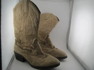 Limited Too hellbraun Wildleder braun gefüttert Strass Cowgirl Damen Stiefel Größe 5,5 - Bild 1 von 10