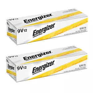 24 Energizer Industrial 9 Volt (9V) Alkaline Batteries (EN22, 6LF22, 6AM6) - Picture 1 of 2