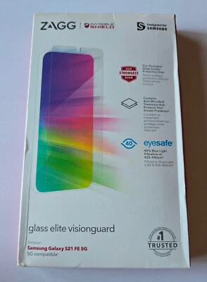 NEW ZAGG InvisibleShield Glass Elite VisionGuard for Samsung Galaxy S21 FE 5G - Image 1 of 4