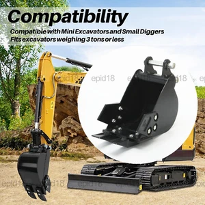 Mini Excavator Bucket Backhoe Attachment Small Digger Buckets For 1.5T Excavator - Picture 1 of 17