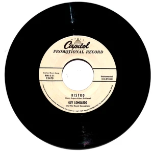 GUY LOMBARDO - Bistro / You Dance With Me - Vinyl 45rpm Capitol F3470 PROMO - Imagen 1 de 4