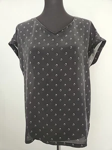 uniqlo T-Shirt, Bluse, Anthrazit  Grau, Gr.L,  100 % Seide - Bild 1 von 5
