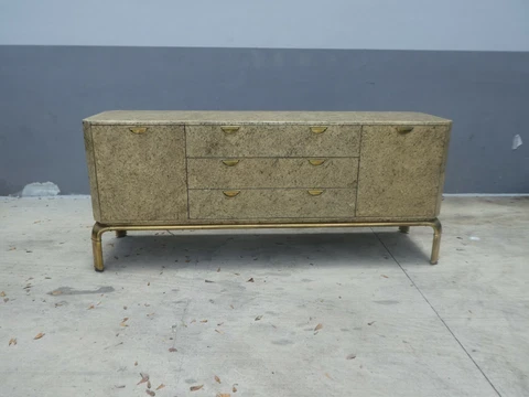 SPECTACULAR JOHN WIDDICOMB FAUX TORTOISE SHELL AND BRASS CREDENZA SIDEBOARD Cover