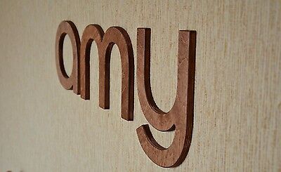 8'' Wall Wood Letters, Brown Baby Nursery Letters, Custom Wood Home Decor • 13.45$