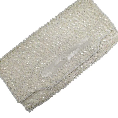 Cartera clutch vintage con lentejuelas hecha en Hong Kong Foto 1 de 4