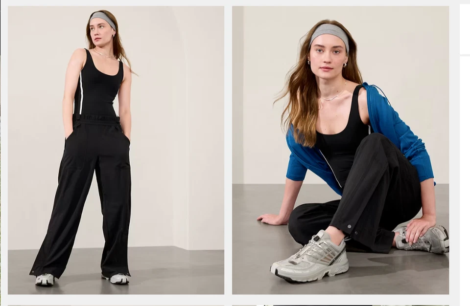 Athleta Trekkie High Rise Parachute Pant Size 12T 12 Tall Navy #533487