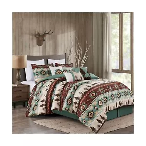 Chezmoi Collection Dune 7-Piece Southwestern Cowboys Aztec Comforter Set - Mu... - Picture 1 of 8