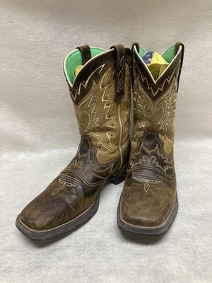 Durango女式Rebelicious棕色和棕褐色西部靴,带珠子装饰! — 第 1/4 张图片