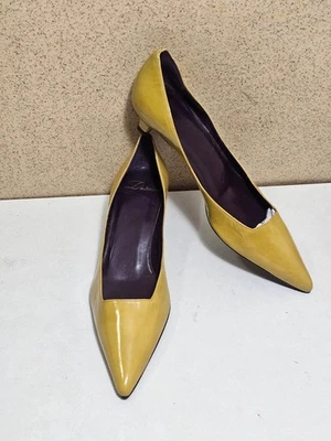 Nuevo Para Mujer DELMAN Talla 6.5 Miel TODO Cuero Bomba Sandalia Tacón Zapatos ESPAÑA Foto 1 de 4