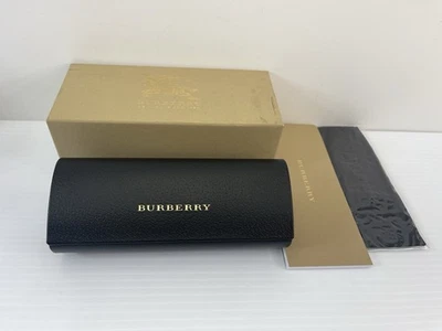 BURBERRY EYEGLASSES SUNGLASSES OPTICAL BLACK HARD CASE WITH BOX - Image 1 of 4