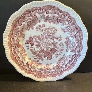 VTG Spode British Flowers Red 10⅞" Plate Archive Collection Regency Series EUC - Picture 1 of 5