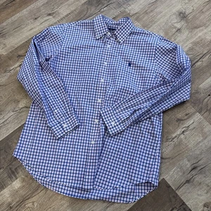 Polo Ralph Lauren Shirt Mens XL Long Sleeve Pink Blue Plaid Button Down - Picture 1 of 5