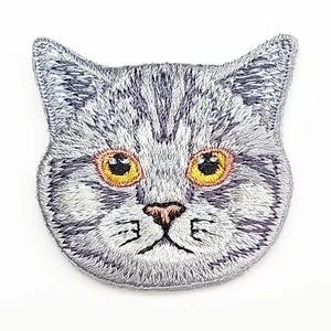 Brooch Pin Embroidery Cartoon Lifelike British Shorthair Cat Children Unique - Picture 1 of 3