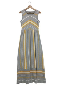 HUGO BOSS Vestido largo Mujeres Vestido Talla EU 36 gris claro-amarillo pálido - Imagen 1 de 6