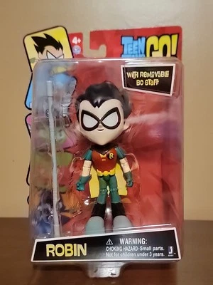 Teen Titans Go! Figura de acción Robin con personal Bo extraíble DC Comics fuera de existencia Foto 1 de 4