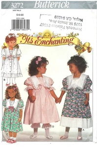Pantalones de vestir para niños Butterick 3272 It's Enchanting 1994 talla 5-6X patrón - Imagen 1 de 3