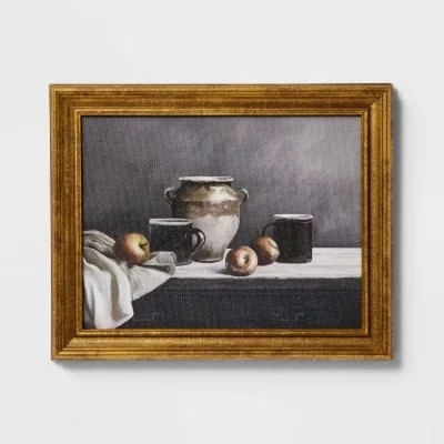 12" x 10" Moody Still Life Framed Wall Art Canvas  - Image 1 of 3