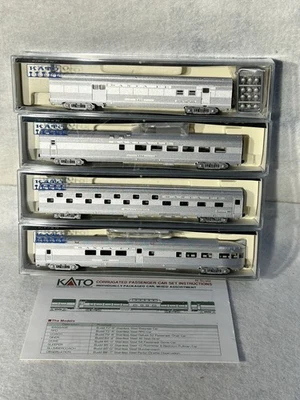 Hermoso Juego de 4 Coches Pasajeros KATO Santa Fe Calibre N “A” Foto 1 de 3