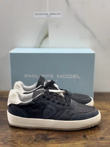 Philippe Model Nice Low Men Sneaker Uomo Pelle E Suede Nero 42 - Imagen 1 de 7