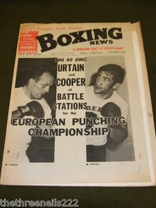 BOXING NEWS - URTAIN - COOPER - EUROPEAN PUNCHING CHAMPIONSHIP - NOV 6 1970 - Imagen 1 de 1