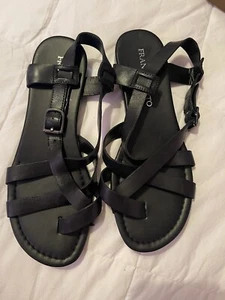 Franco Sarto Griffen schwarze Ledersandalen Größe 8M - Bild 1 von 5