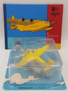 Hergé - Avion Tintin 5 Hydravion Jaune - 7 Boules de Cristal
