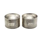 Set of 2 Joseph Gloster Sterling Silver Napkin Rings with Monograms #12586