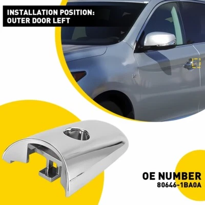 Cubierta de manija exterior de escudo para puerta delantera Infiniti QX60 QX80 QX70 2014-2019 Foto 1 de 4